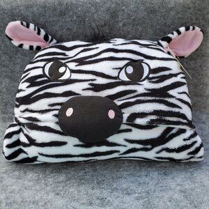 Zebra Themed Cozy Sleep Wrap Folds Into Pillow Secret Treasures One Size New